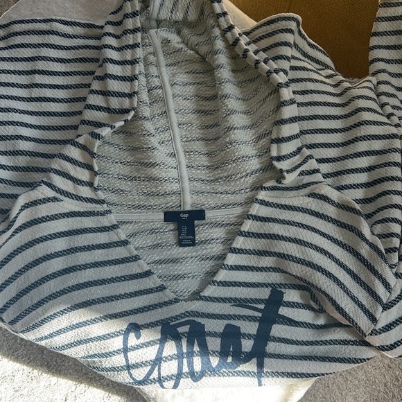 Gap Hooded Blue and White Sweatshirt - Picture 3 of 4